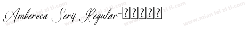 Amberosa Serif Regular字体转换